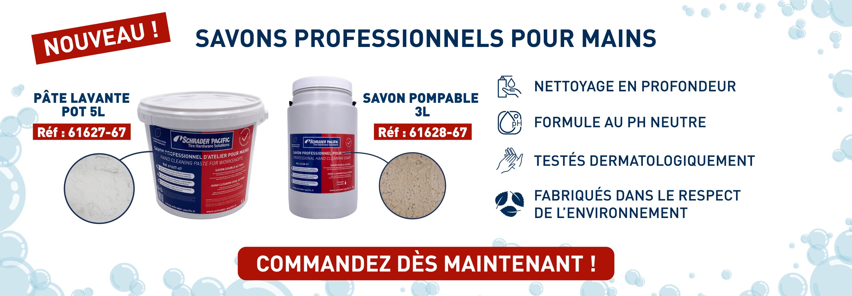 Nouveau ! Savons professionnels pour mains !