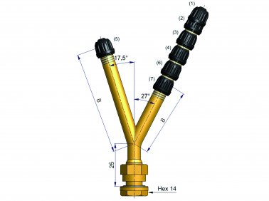 Valve tubeless métallique coudée 27° 40mm 100pcs