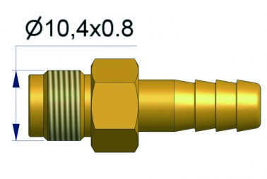 Raccord Pistolet Côté Départ Ø7 (10Pcs)