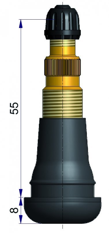 Valve Air/Eau Pied Caoutchouté 10Pcs