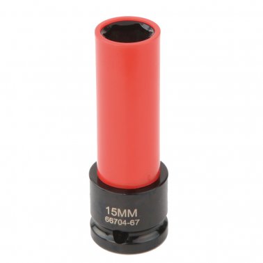 Douille à choc 1/2" demi longue protegée hex17