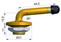 Valve Tubeless PL Ø20,5 (Métro) 10Pcs
