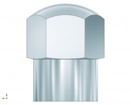 50 Bouchon Hexagonal Chromé