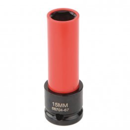 Douille à choc 1/2" demi longue protegée hex21